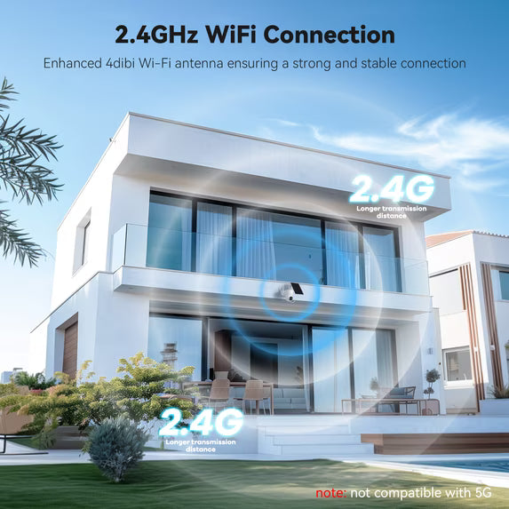 WIFI 2K Solar Security Camera Wireless Outdoor – 360° Smart Surveillance Camera